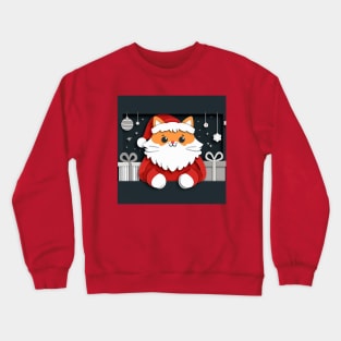 Ginger Santa Cat Crewneck Sweatshirt